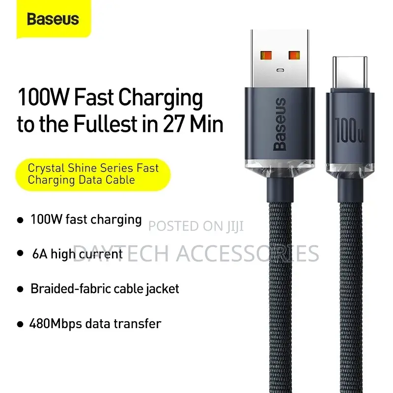 Baseus Dynamic Fast Charging Data Cable Usb to Type-C 100w