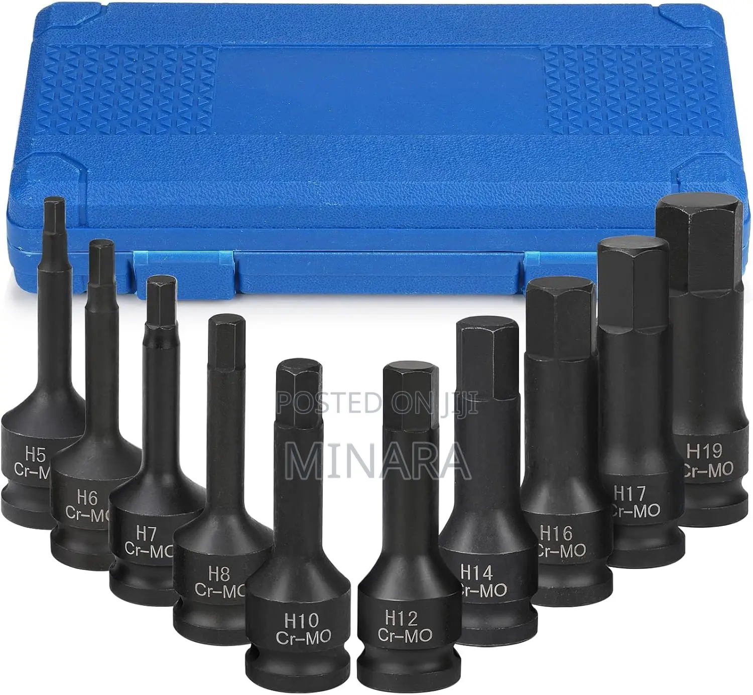10 PCS Hex Bit Socket Set, Impact Grade H-Series