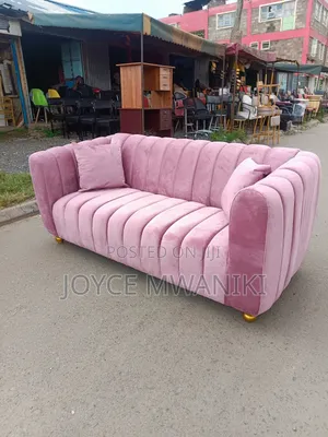 Waiting Seat for Salon or Sofa Set, Baby Pink 