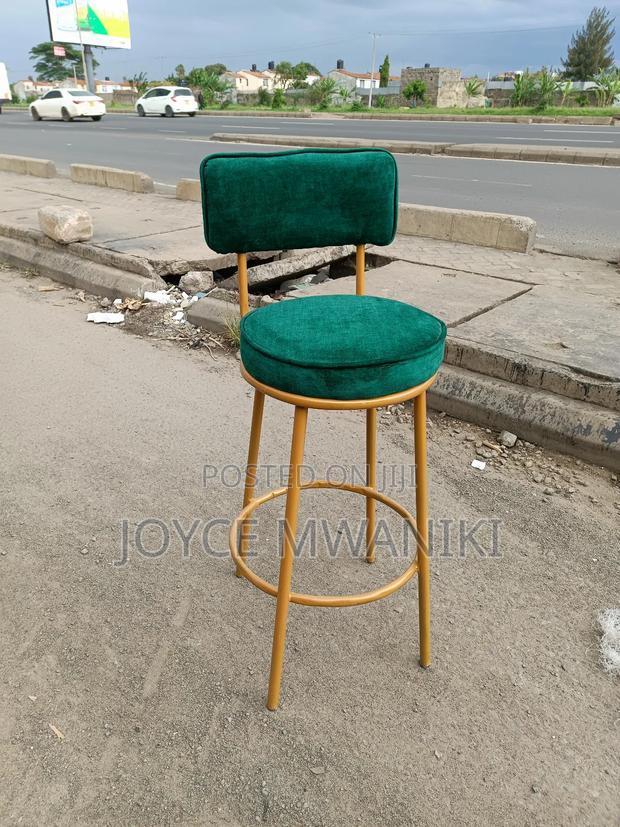 Emarld Green Kitchen Stools or Counter Stools, Gold Frame  - thumbnail 3