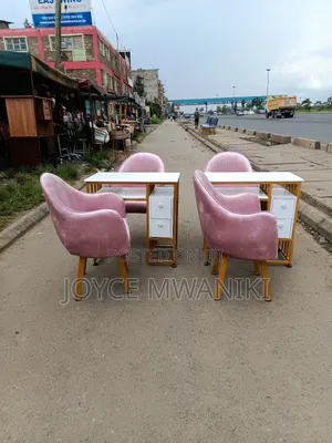 2 Manicure Sets, Marble Tables and Baby Pink Seats