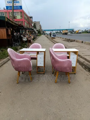 2 Manicure Sets, Marble Tables and Baby Pink Seats