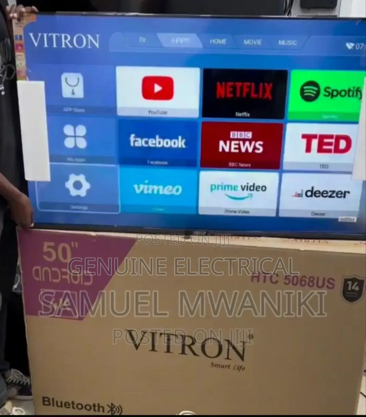 Frameless 50" Vitron Smart Tv