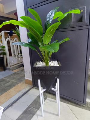 Artificial Banana Plant With White Metallic Stand