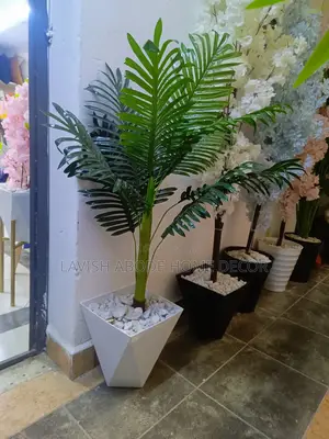 Artificial Palm Plant Hexagon Plant Pot