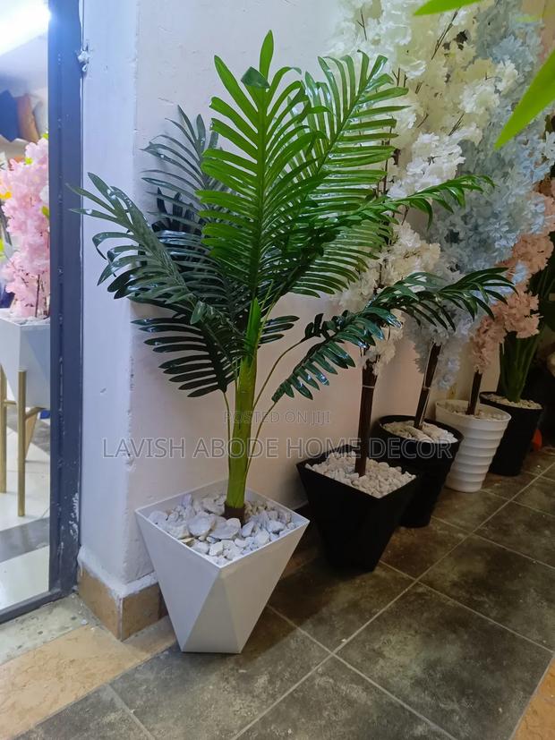 Artificial Palm Plant Hexagon Plant Pot