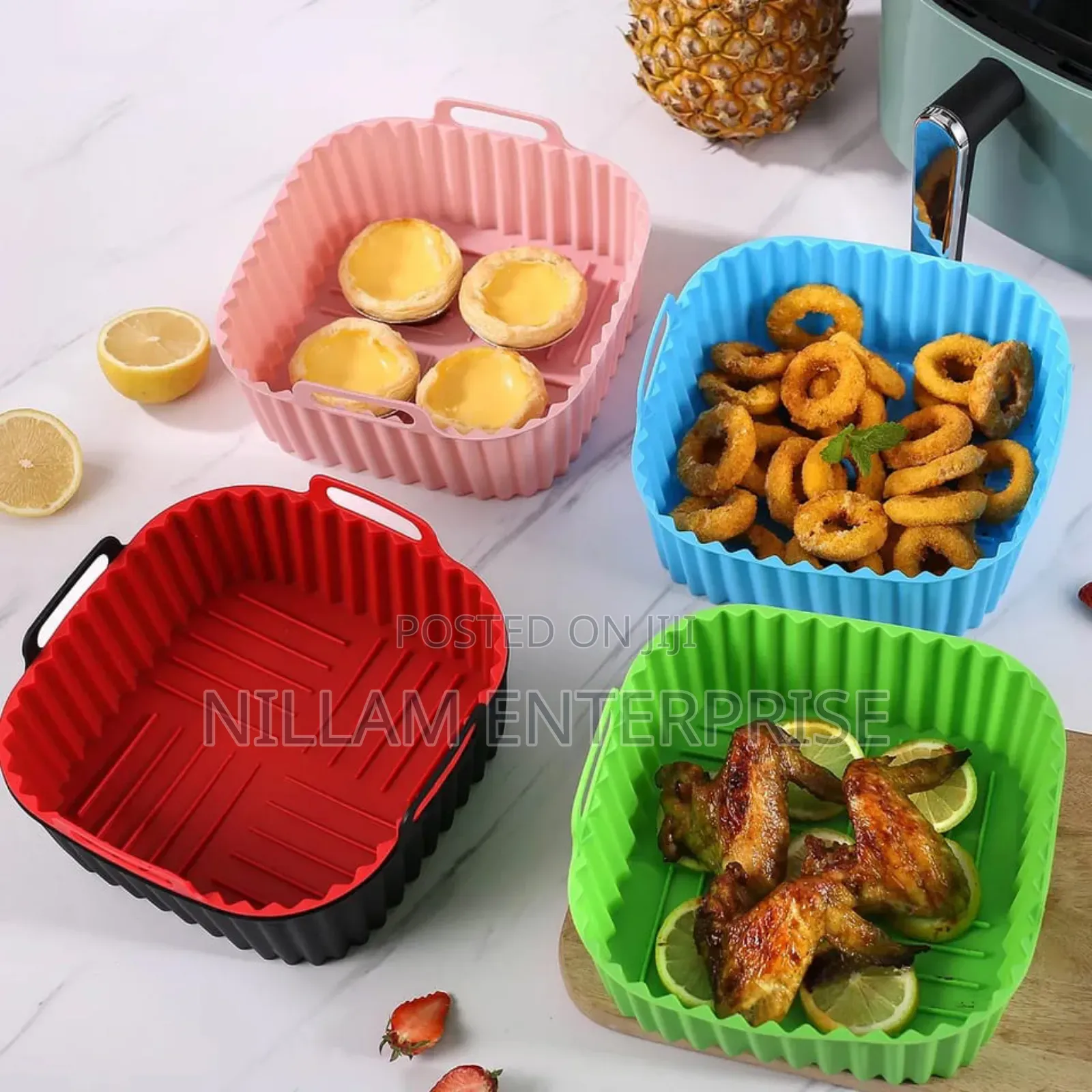 Round/Square Silicon Air Fryer Liner Basket