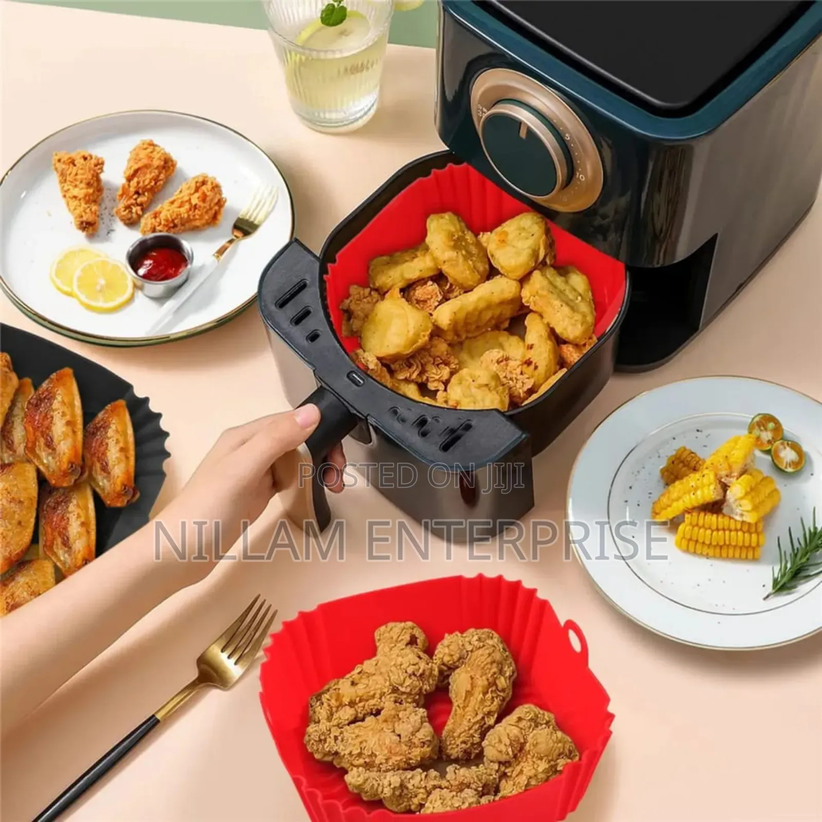 Round/Square Silicon Air Fryer Liner Basket