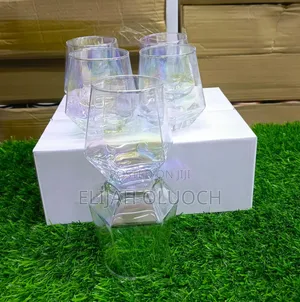 Hexagonal Geometry Luxe Drinkware Glass