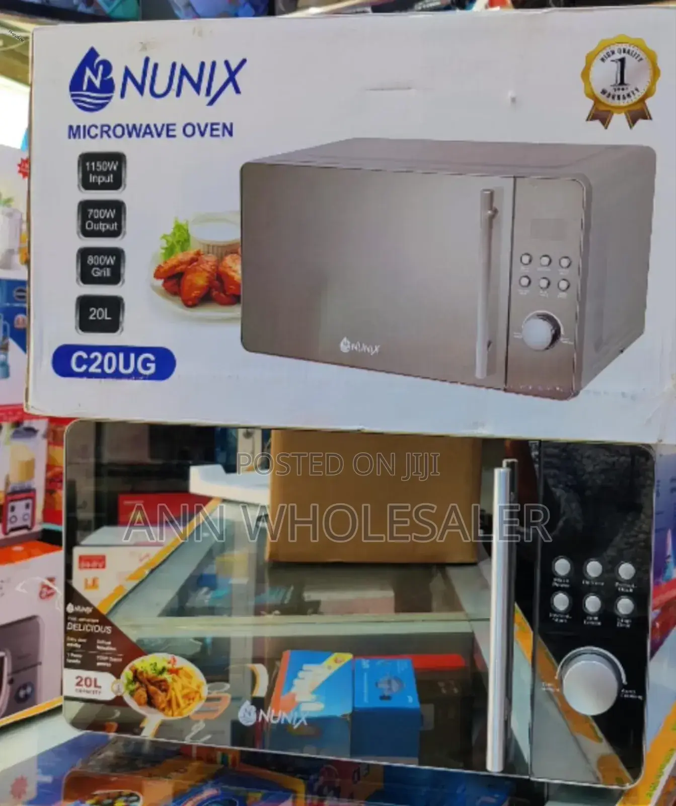 *Nunix Microwave 20l Digital Glass Door With Grill *