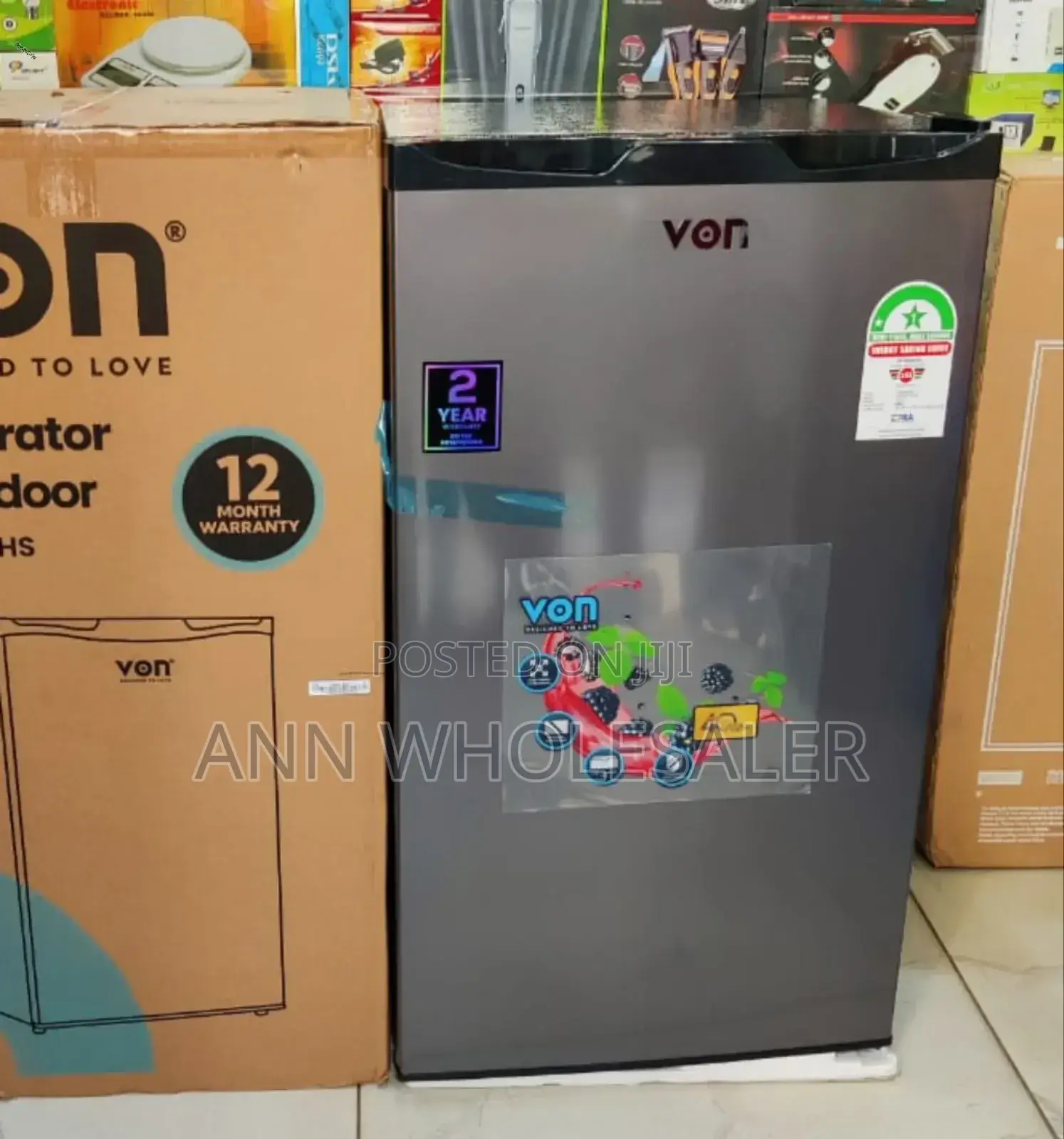 *Von Fridge 90l Single Door v/87