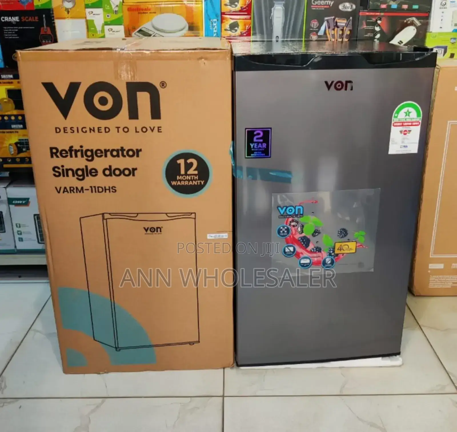 Good Working Von Single Door Fridge Varm 11dh
