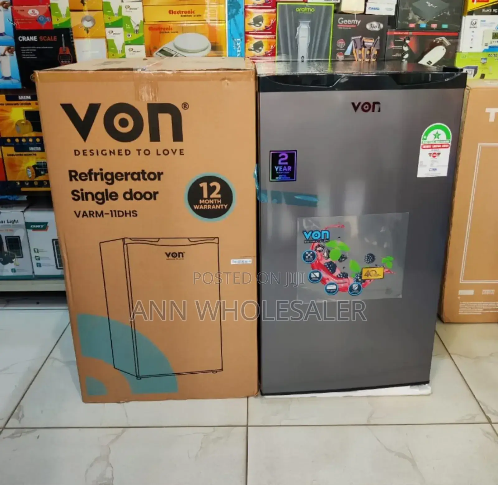 Single Door Refrigerator /*Von Fridge 90l Single Door Vh986