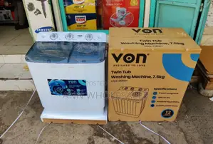 2 Wash Program Von Twin Tub 7.5 Washing Machine