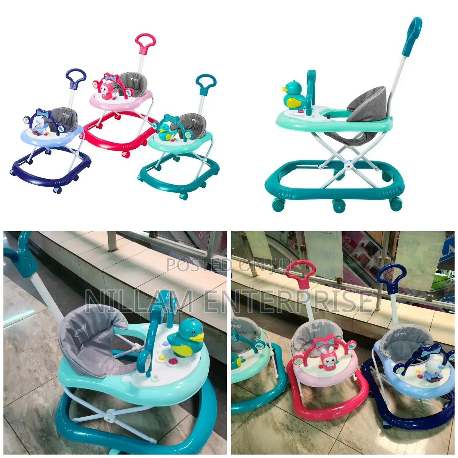 Foldable Baby Walker With Wheels, Music and Toys
