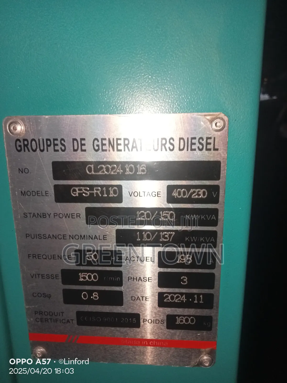 Cummins 137kva Silent Diesel Generator