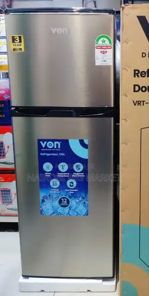 *Von 138litres Double Door Fridge Musdhi/87