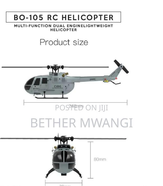 Rc Helicopter Bo-105 in Kenya - thumbnail 3