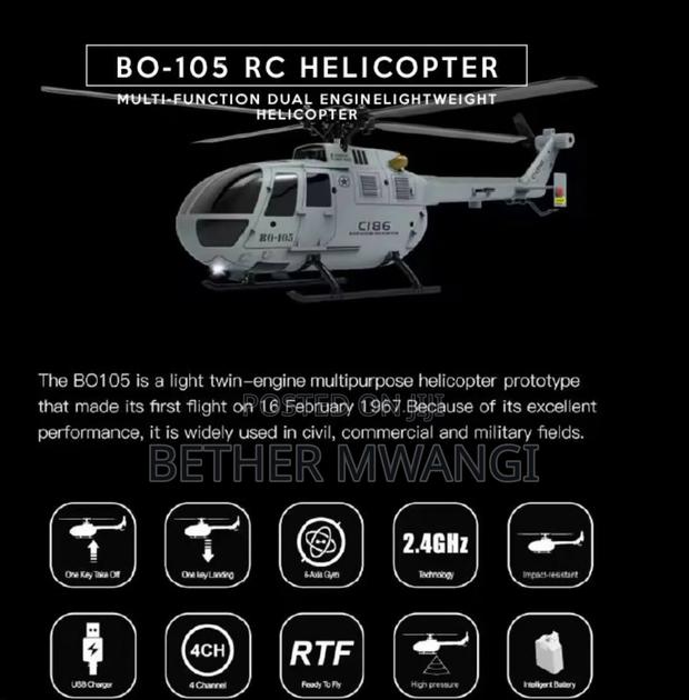 Rc Helicopter Bo-105 in Kenya - thumbnail 9