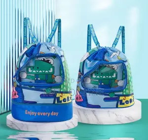 Waterproof Kids Swimming Bag Cartoon Drawstring Backpack