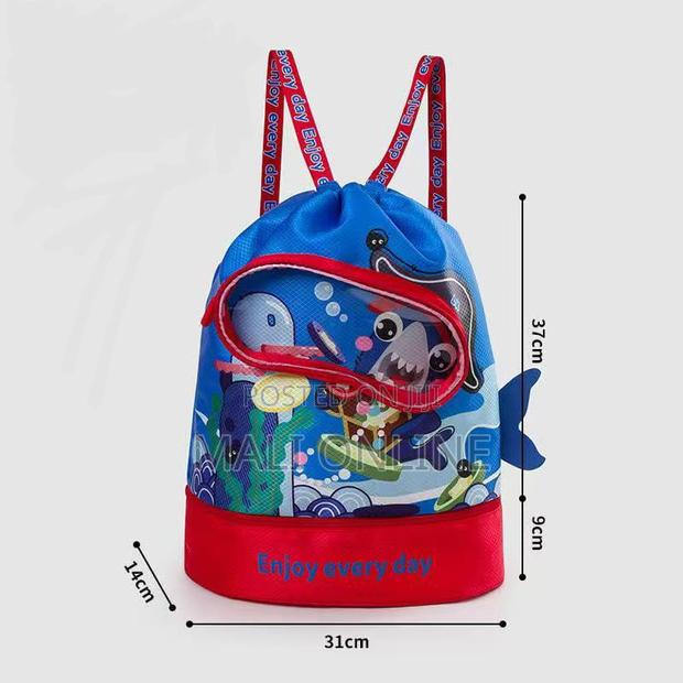 Waterproof Kids Swimming Bag Cartoon Drawstring Backpack - thumbnail 3