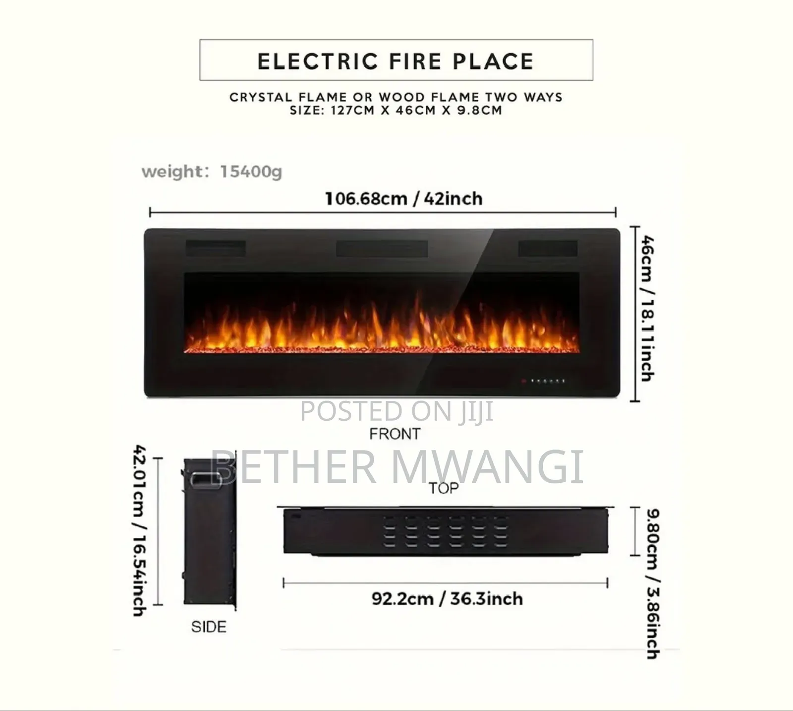 Electric Fire Place in Kenya