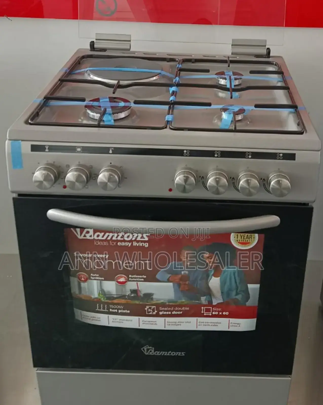 New Arrival 60 by 60 Ramtons Gas Cooker F/7