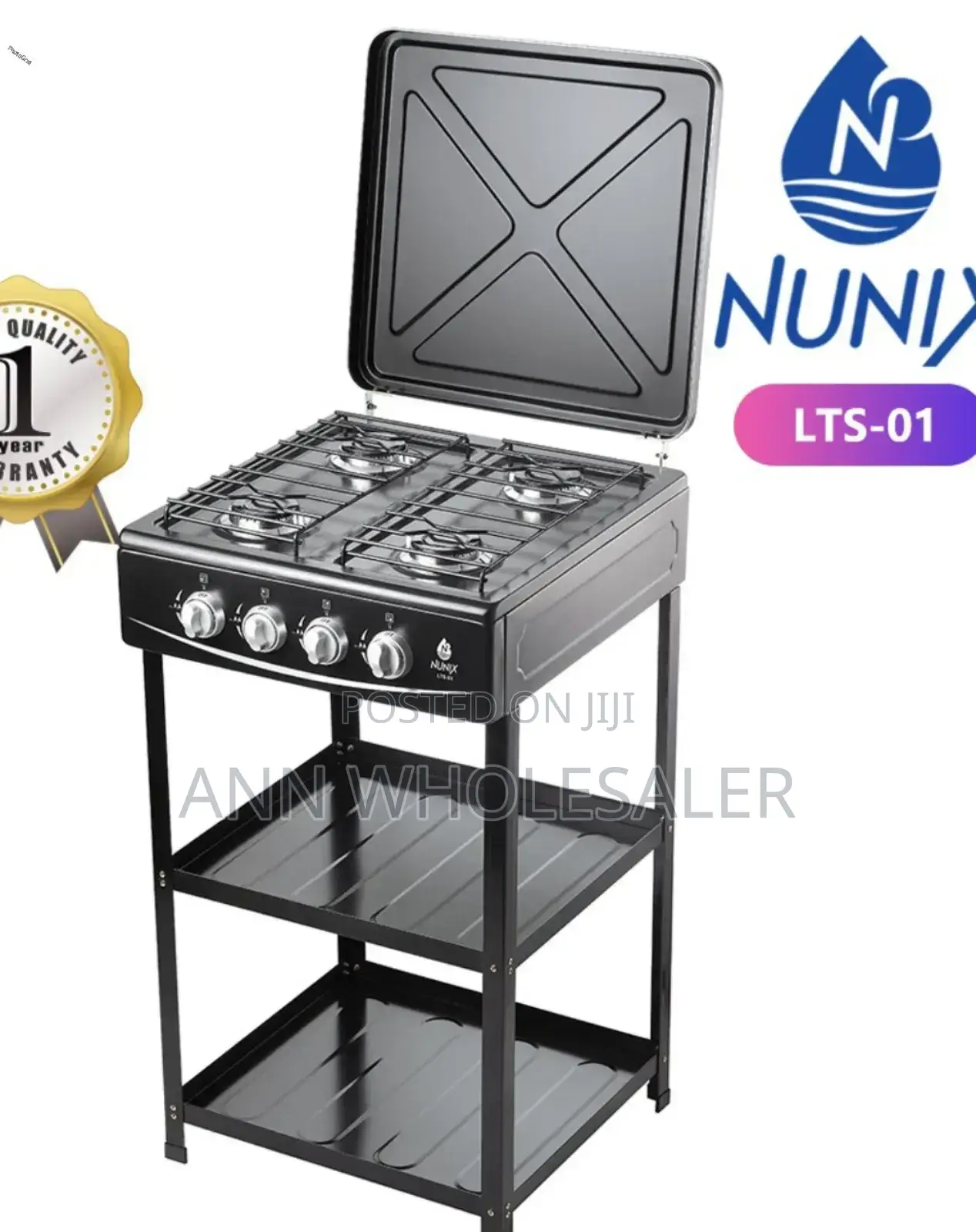 With Warranty -Full Gas -Cooker -With- Shelves -Nunix