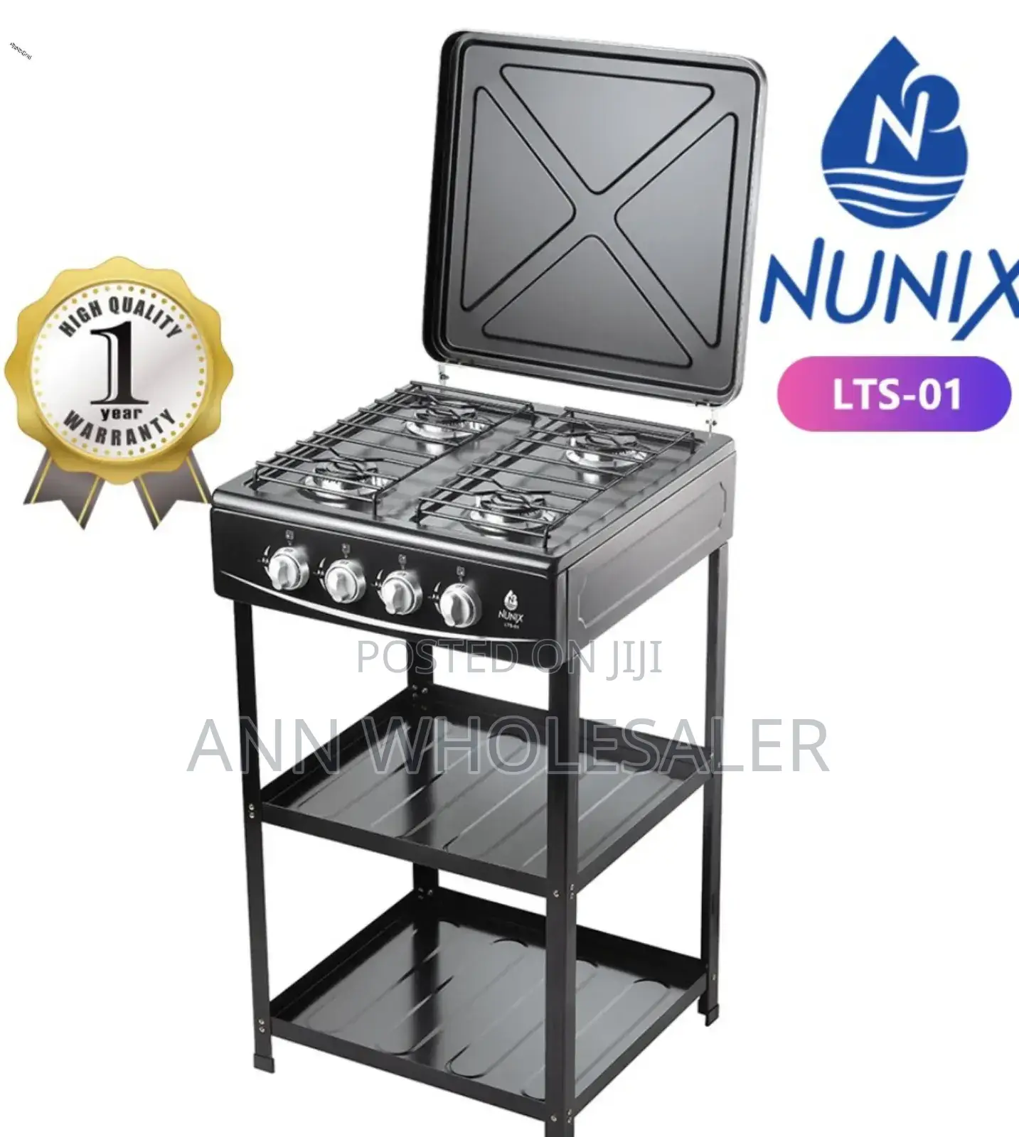 /Strong Stands/4 Full Gas Cooker With Shelves
