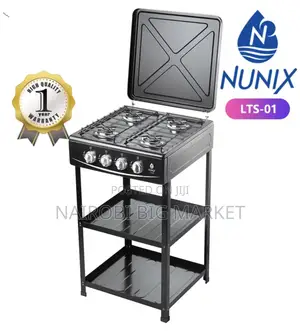 Nunix Gas Cooker With Unbreakable Lid/ 4 Full Gas Cooker