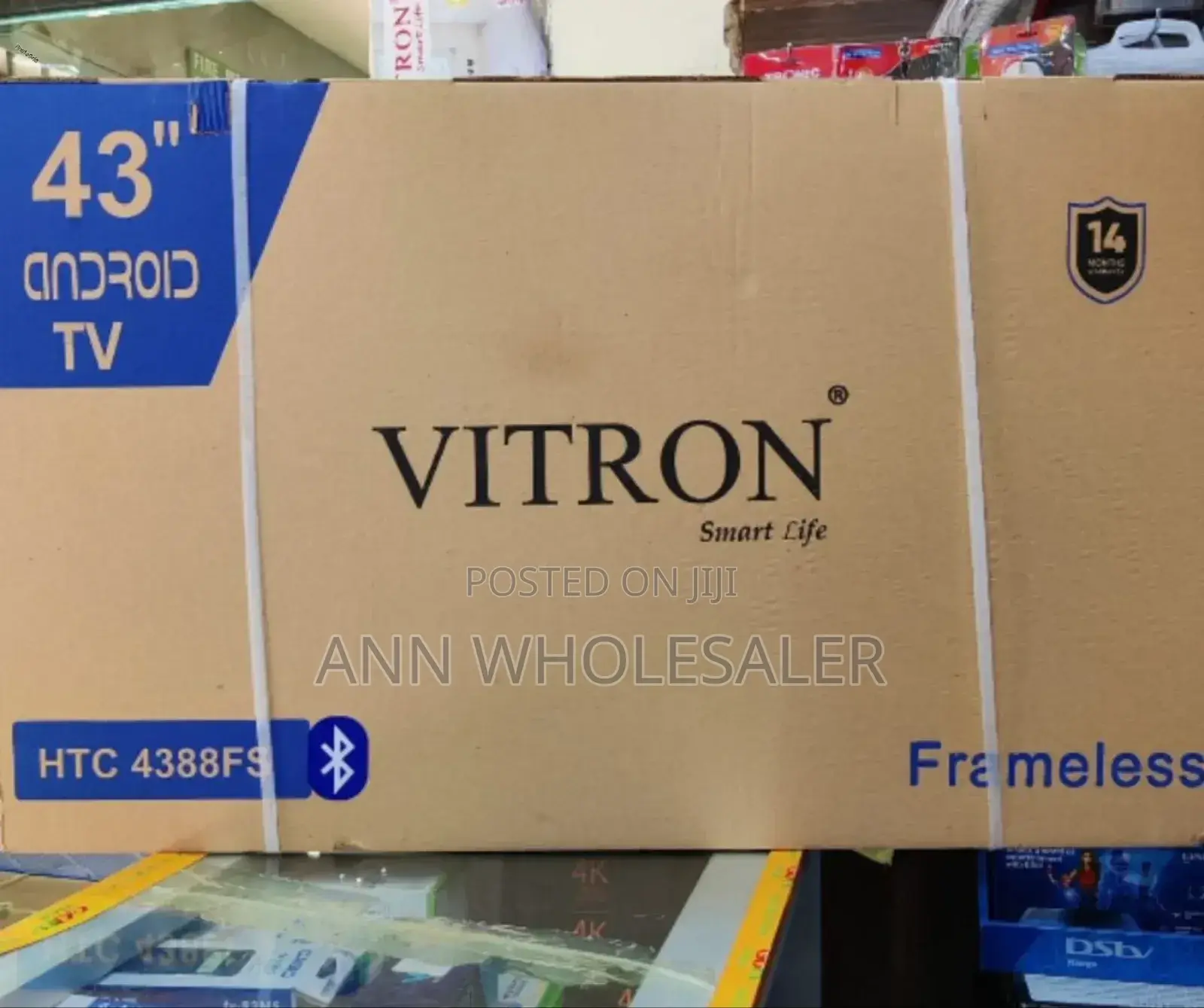 #Vitron 43" Smart Android Frameless With Bluetooth Htc43