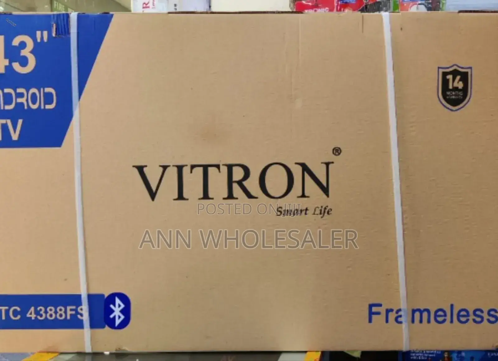 #Vitron 43" Smart Android Frameless With Bluetooth Htc43