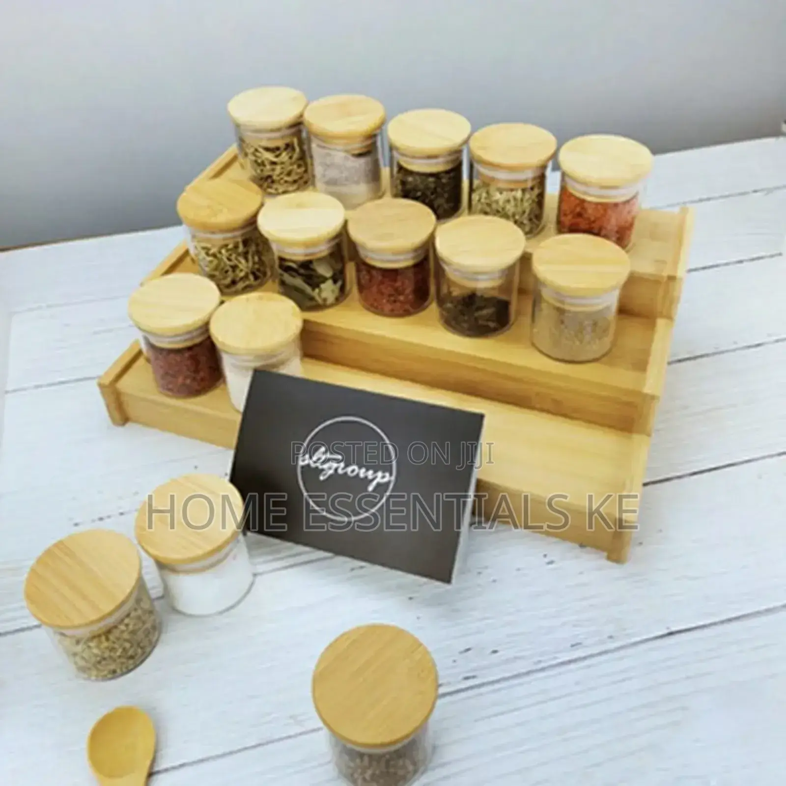 Non Expandable Rack+ 12pcs 100ml Spice Jars
