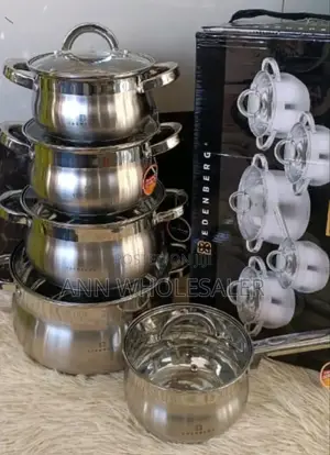10 PCS Edenberg Stainless Steel Cookware Set