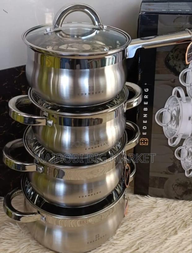 8 Pieces Edenberg Eb-3717 Stainless Steel Cookware Set