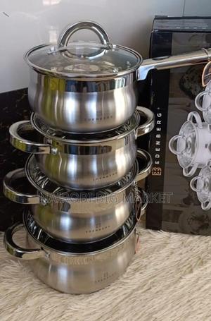 New Model 8 Pieces Edenberg Eb-3717 Cookware Set - thumbnail 2