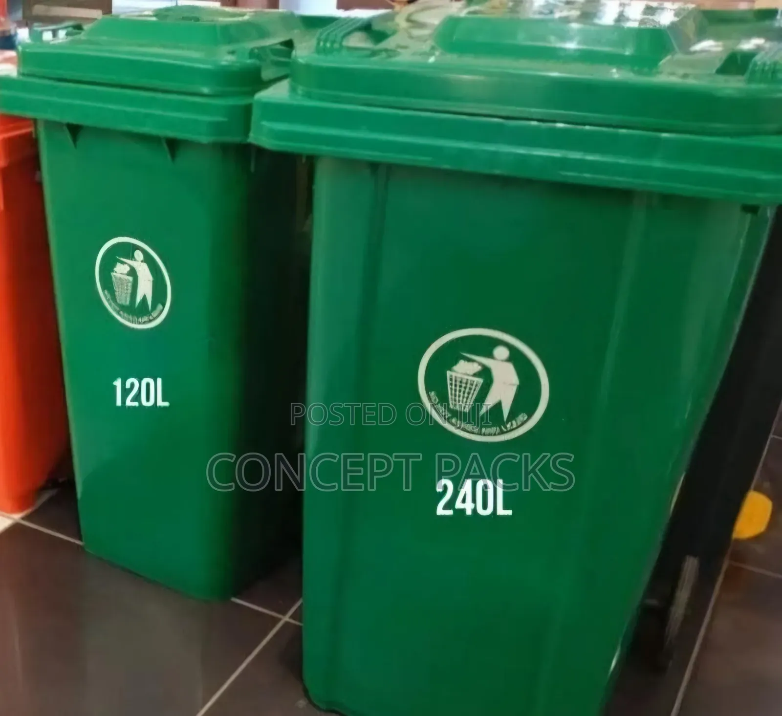 120l Price Quoted and 240l Bins With Wheels.