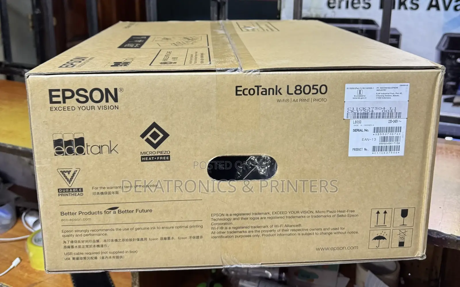 Epson L8050 A4 Size Photo Printer