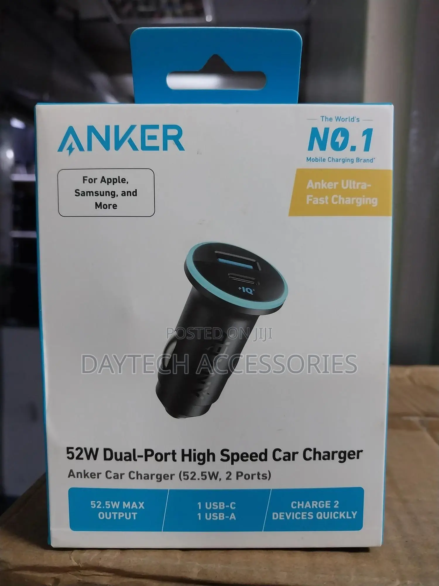 Anker 323 52.5w Usb-C | Usb a Super Fast Car Charger