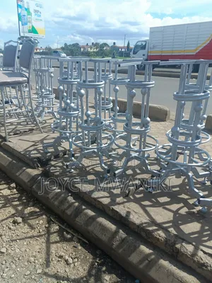 High Bar Table Stands, Silver Colour 