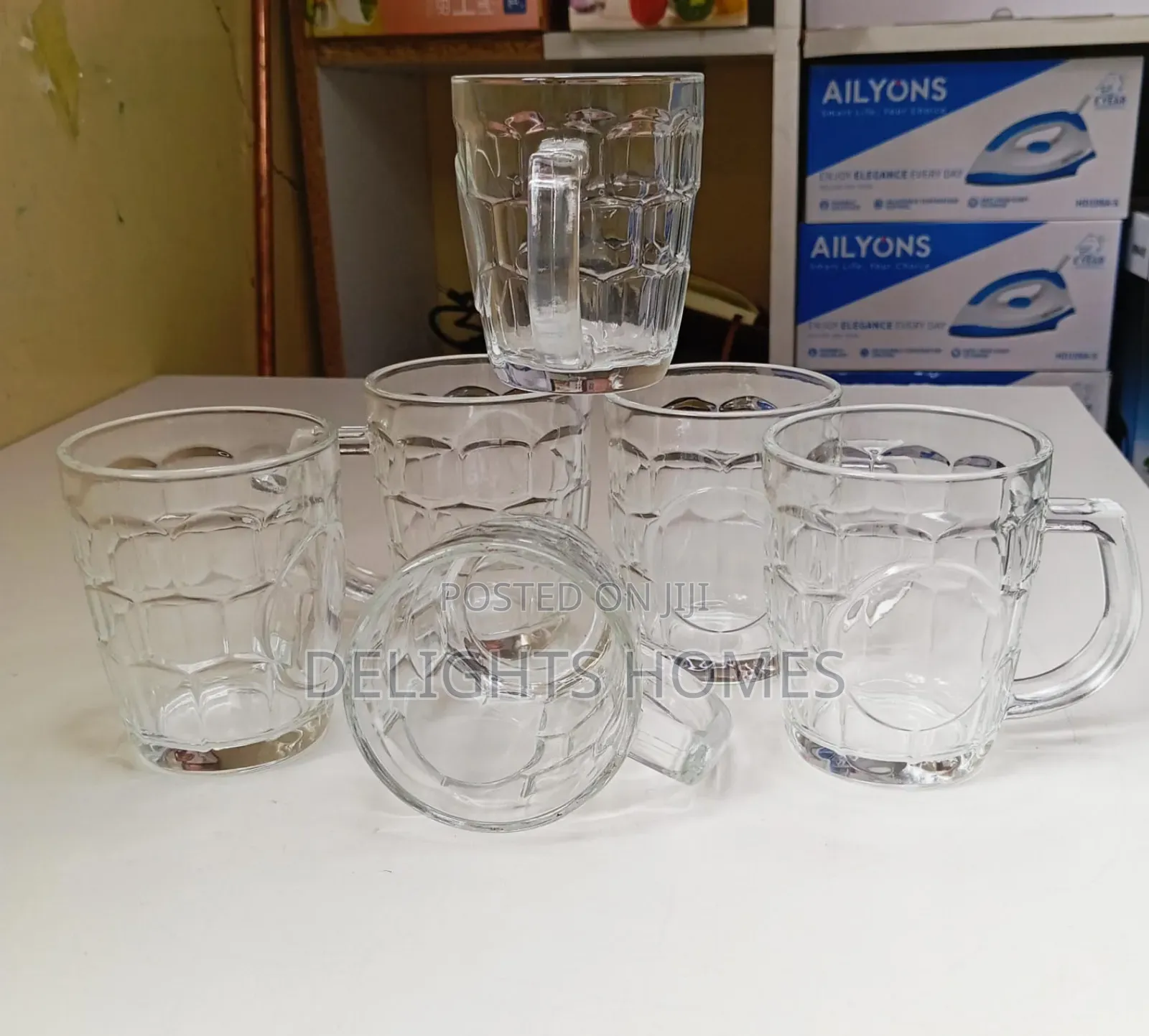 6pcs Glass Ware Cups(Ma)