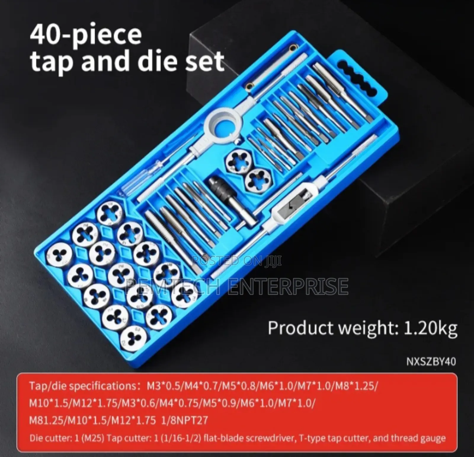 40pcs Tap and Dies Set