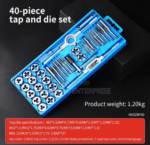 40pcs Tap and Dies Set