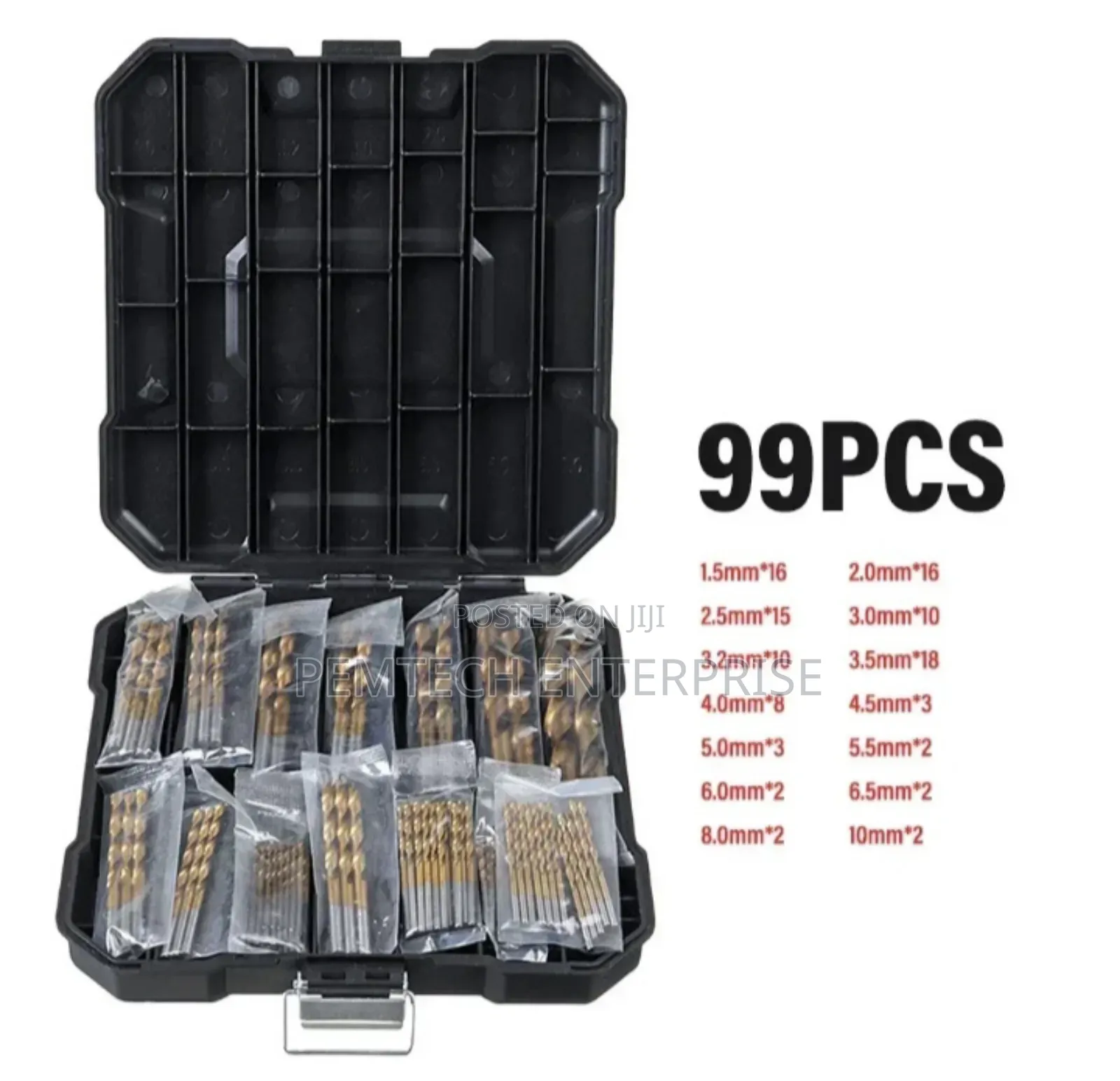 99pcs HSS Metal Drill Bits Set
