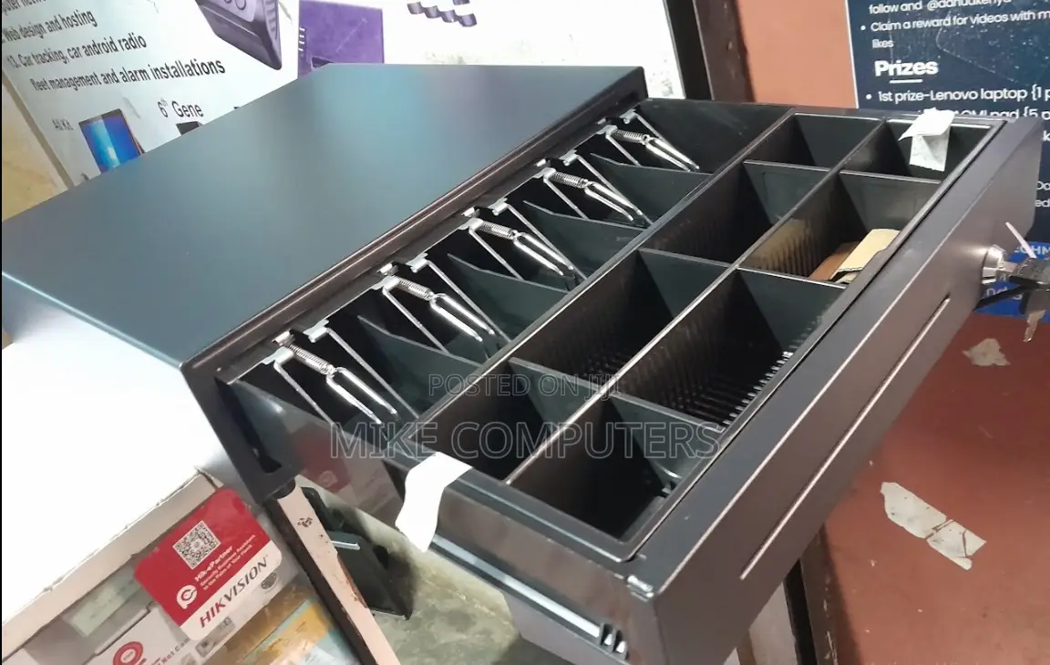 5 Slots Cash Drawer Box Easy Connections