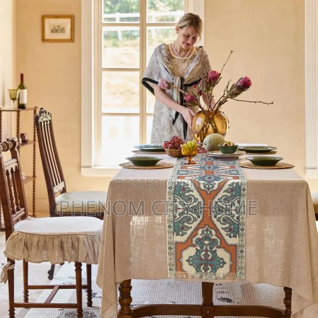 Patterned Linen Table Cloths - thumbnail 2