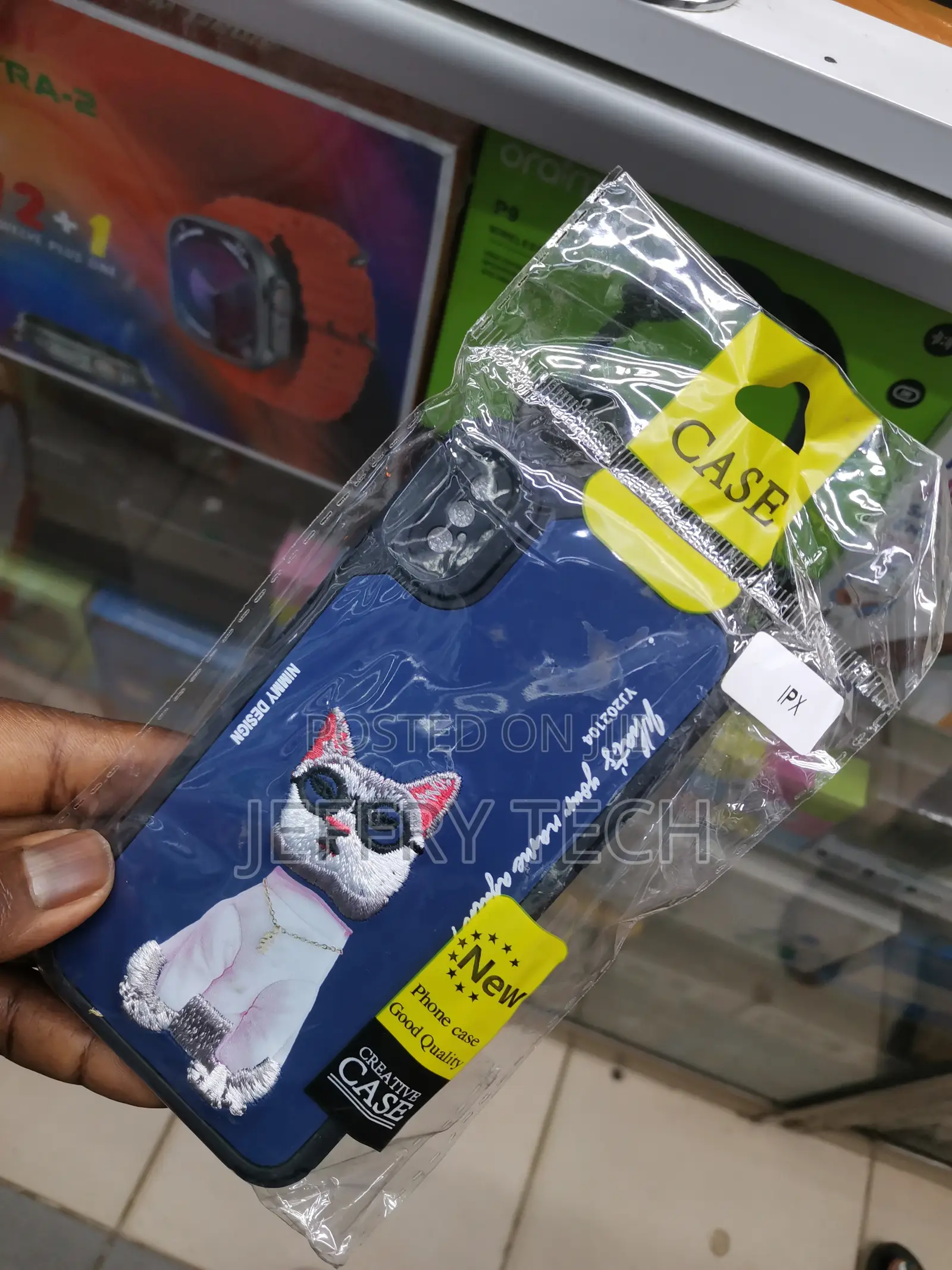 Nimmy 3d Embroidery Swag Cat Back Case for iPhone X