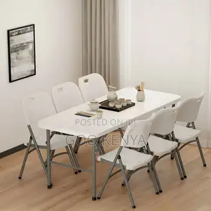 Dining Table ; Modern Foldable Plastic Table