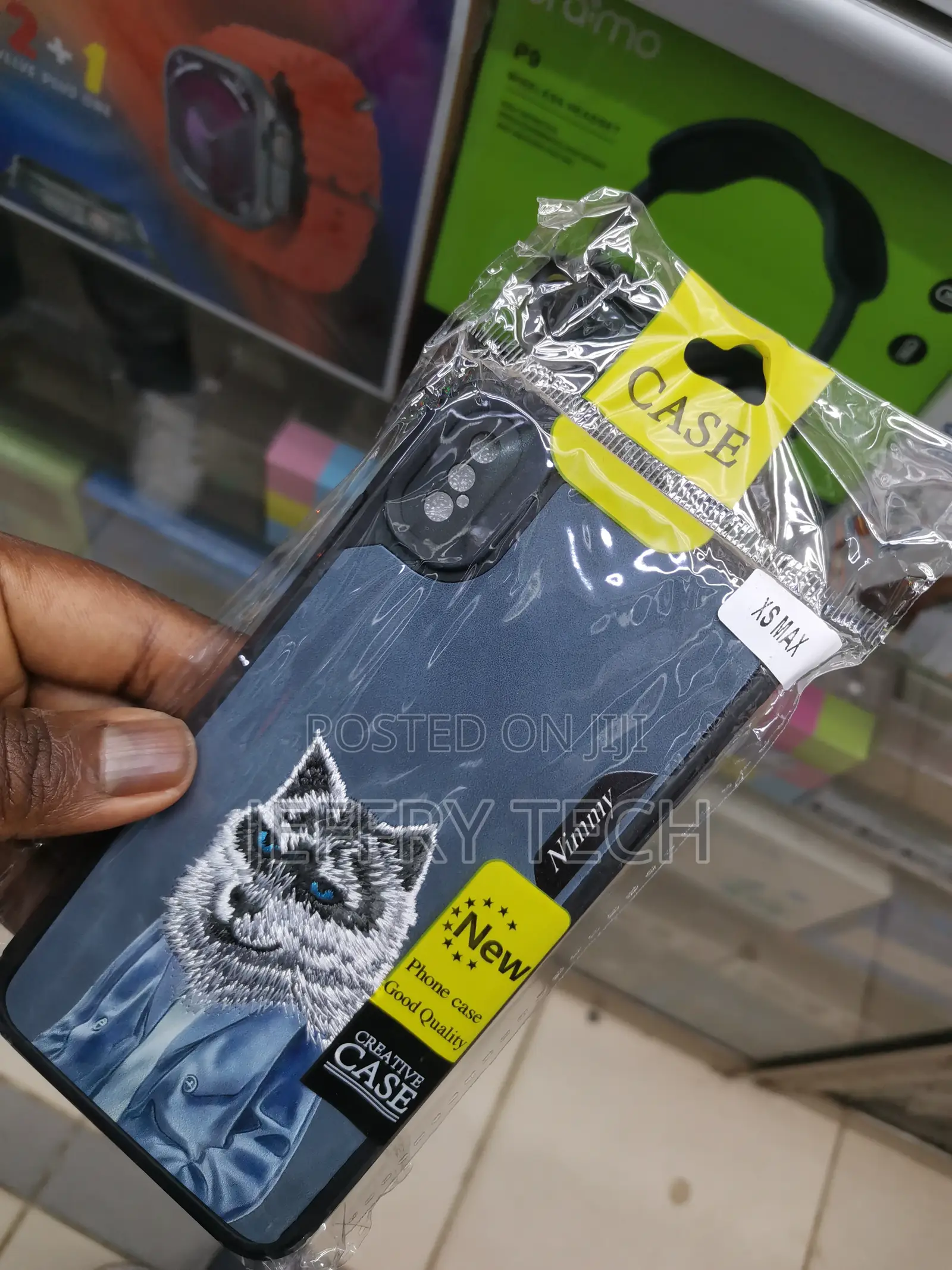 Nimmy 3d Thread Embroidery Wolf Print Case for iPhone Xs Max