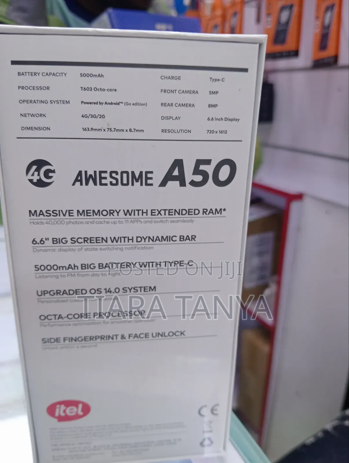 New Itel A50 128 GB Black